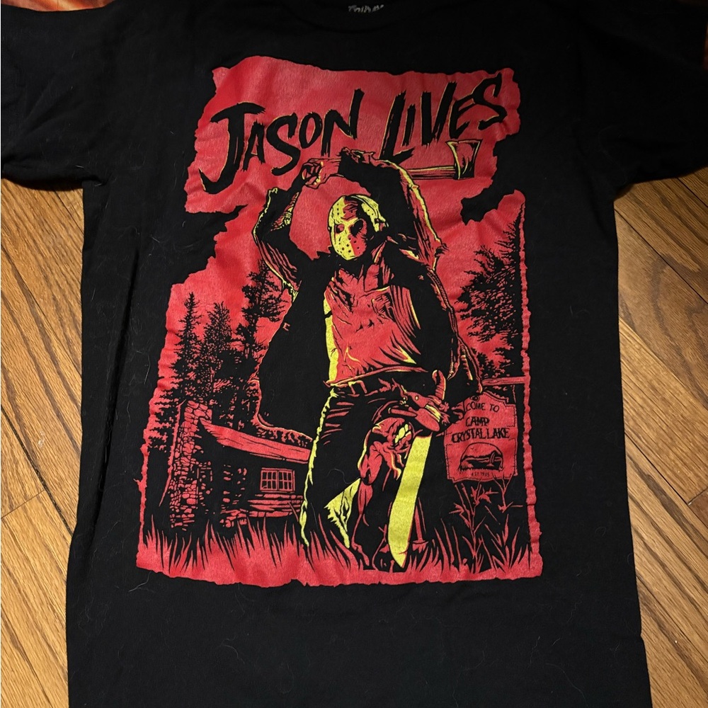 Black and Red Graphic Men's Shirt